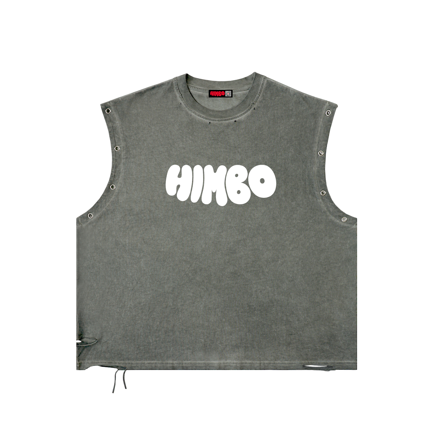 Distressed Grommet Eyelet Tank Top