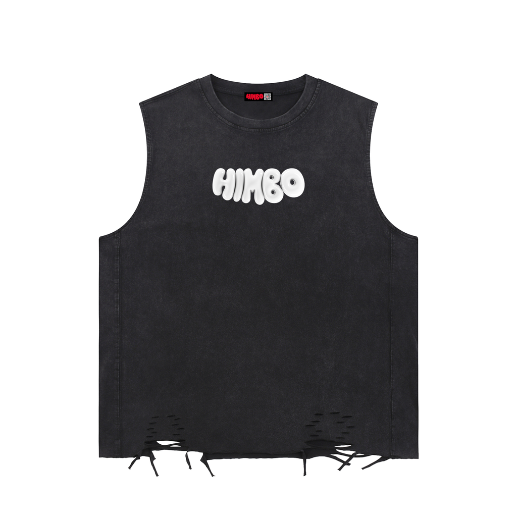 Snow Washed Raw-Hem Tank Top