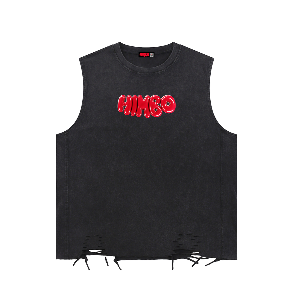 Snow Washed Raw-Hem Tank Top