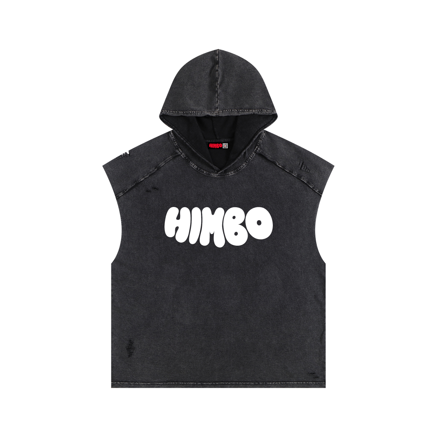 Snow Washed Boxy Hooded Tank Top