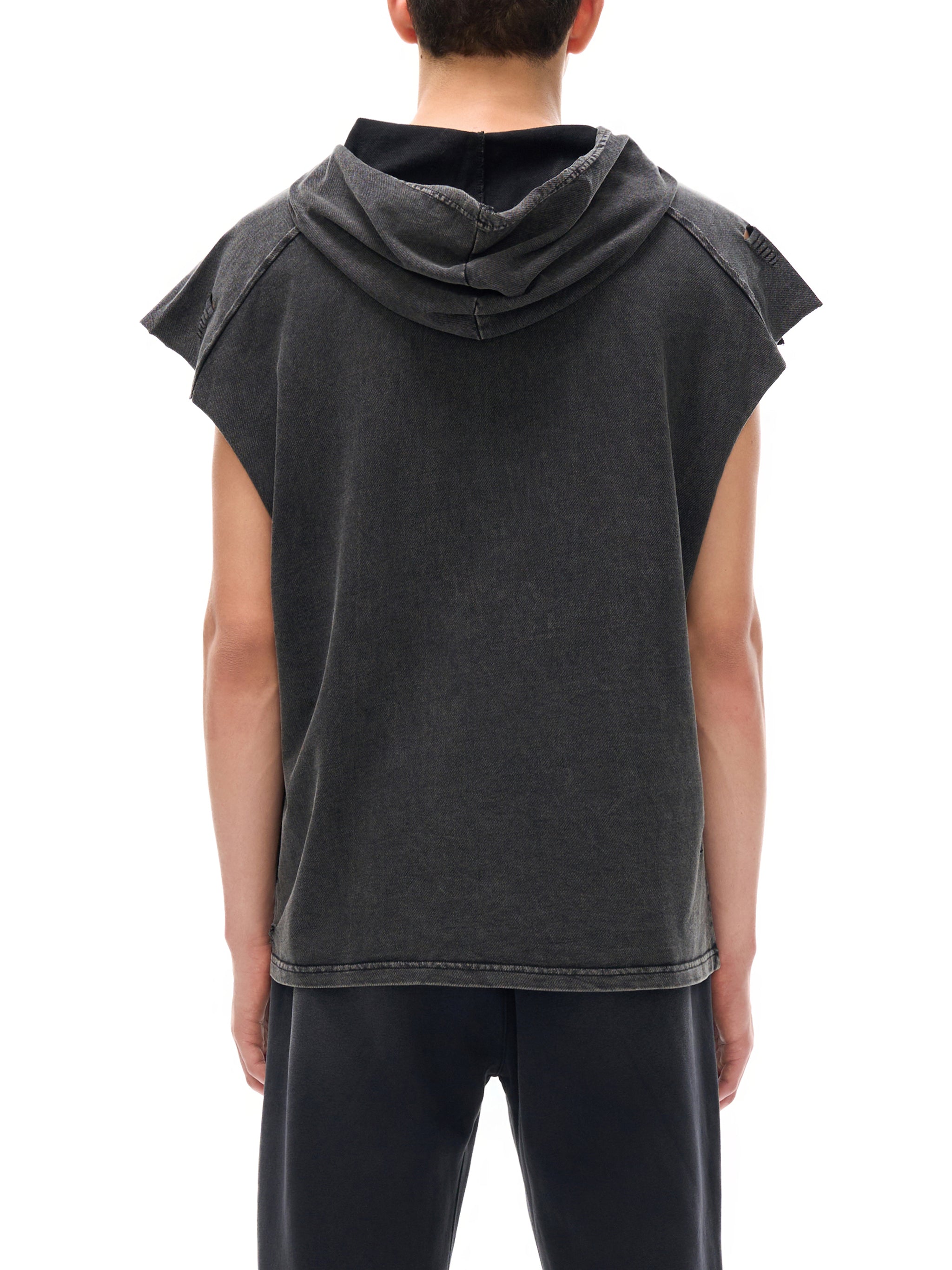 Snow Washed Boxy Hooded Tank Top