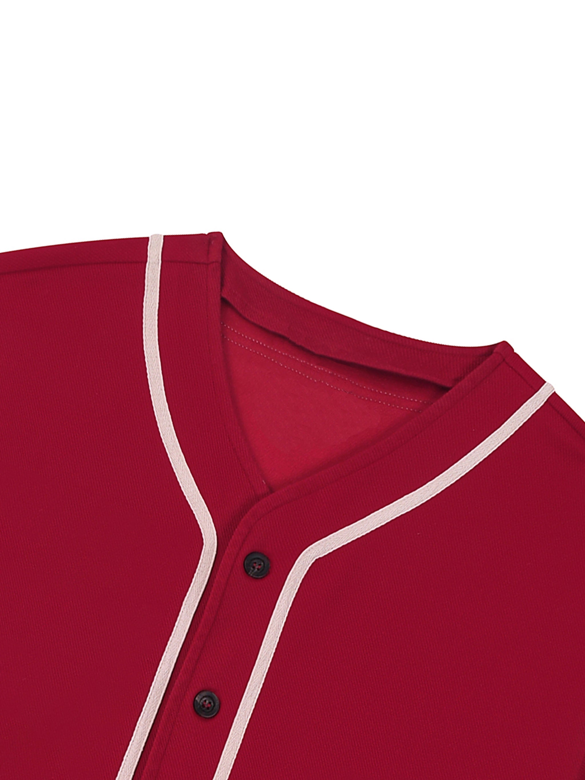 Contrast Piped Button-Up Jersey